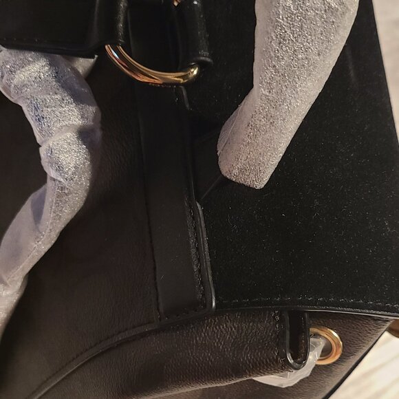 Coach Kleo backpack Signature coated canvas smooth leather and suede - Picture 9 of 11